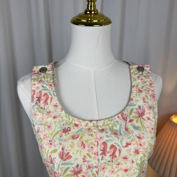 90s Vintage Floral 100% Cotton Cargo Dress by MATCH sz Small - Picture 5 of 10